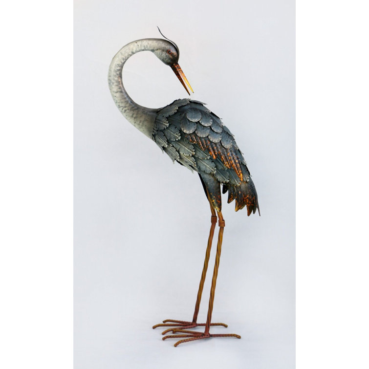 Rosecliff Heights Wheaton Bird Animals Metal Garden Statue Wayfair